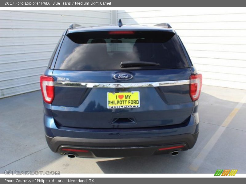 Blue Jeans / Medium Light Camel 2017 Ford Explorer FWD