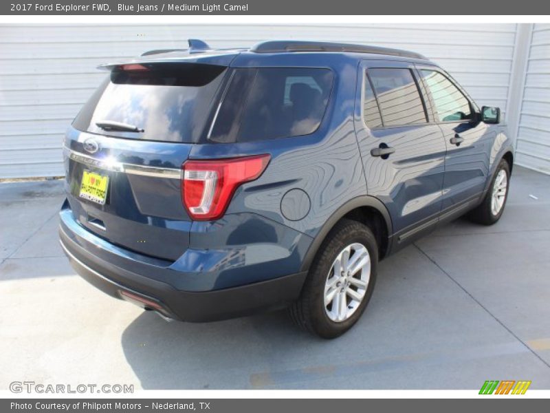 Blue Jeans / Medium Light Camel 2017 Ford Explorer FWD
