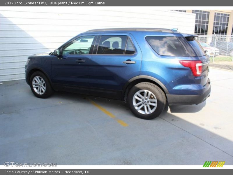 Blue Jeans / Medium Light Camel 2017 Ford Explorer FWD