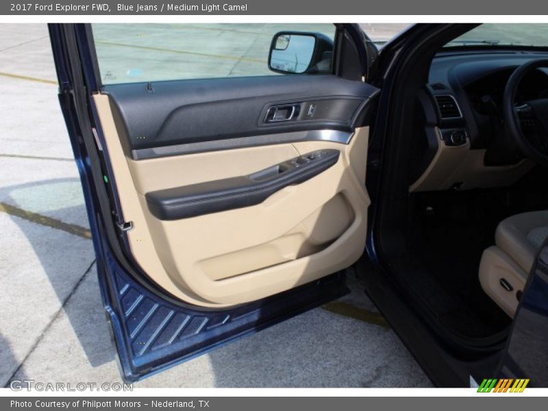 Blue Jeans / Medium Light Camel 2017 Ford Explorer FWD