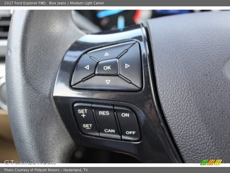 Blue Jeans / Medium Light Camel 2017 Ford Explorer FWD