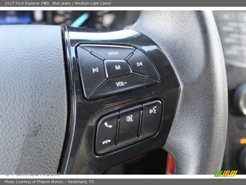 Blue Jeans / Medium Light Camel 2017 Ford Explorer FWD