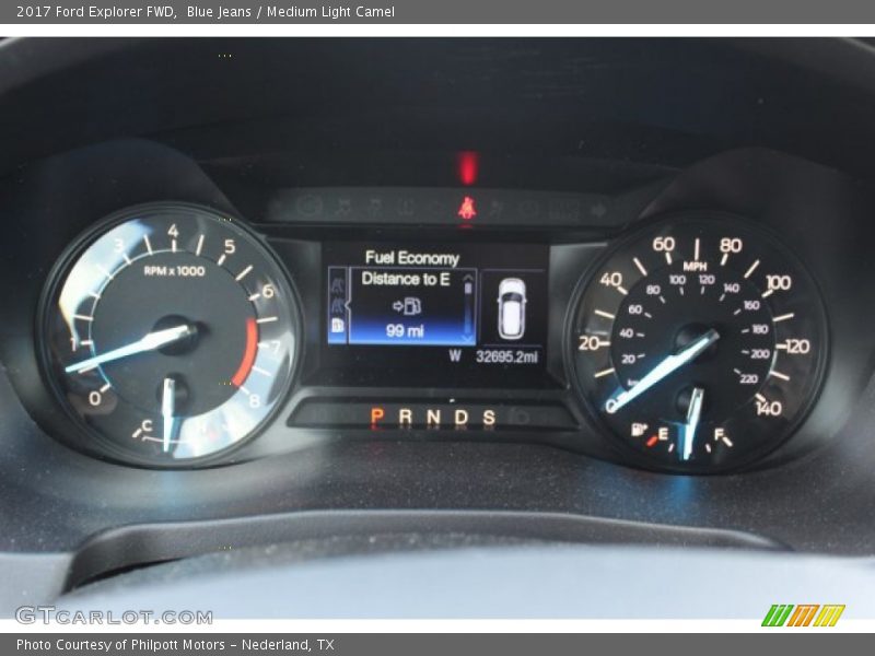 Blue Jeans / Medium Light Camel 2017 Ford Explorer FWD