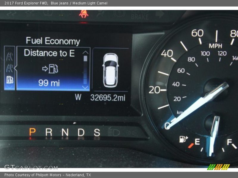 Blue Jeans / Medium Light Camel 2017 Ford Explorer FWD