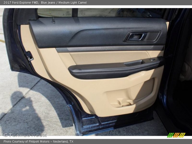 Blue Jeans / Medium Light Camel 2017 Ford Explorer FWD