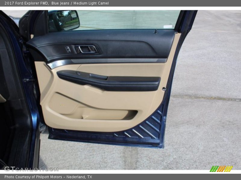 Blue Jeans / Medium Light Camel 2017 Ford Explorer FWD