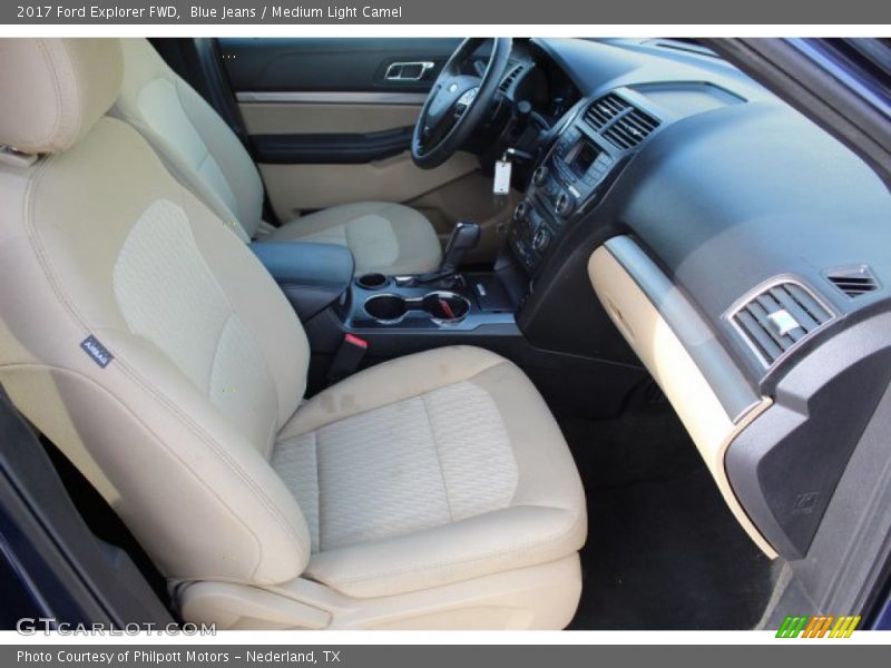 Blue Jeans / Medium Light Camel 2017 Ford Explorer FWD