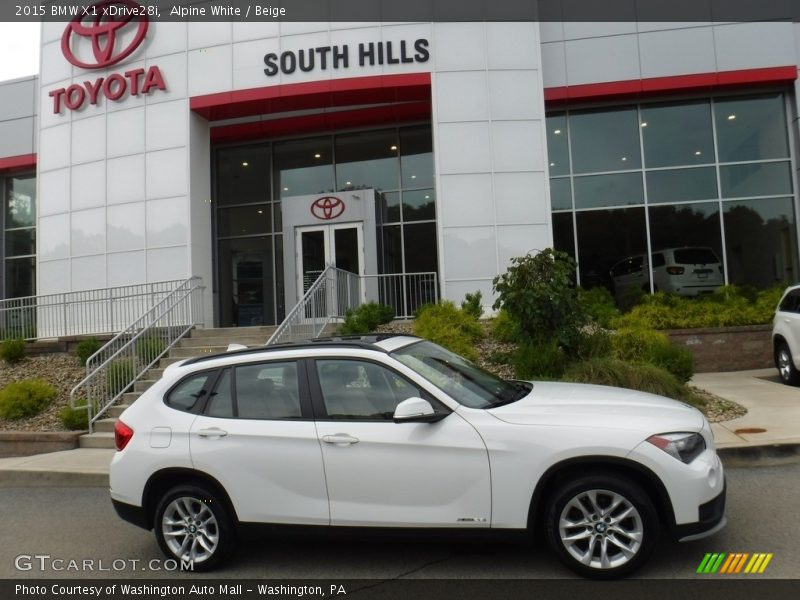 Alpine White / Beige 2015 BMW X1 xDrive28i