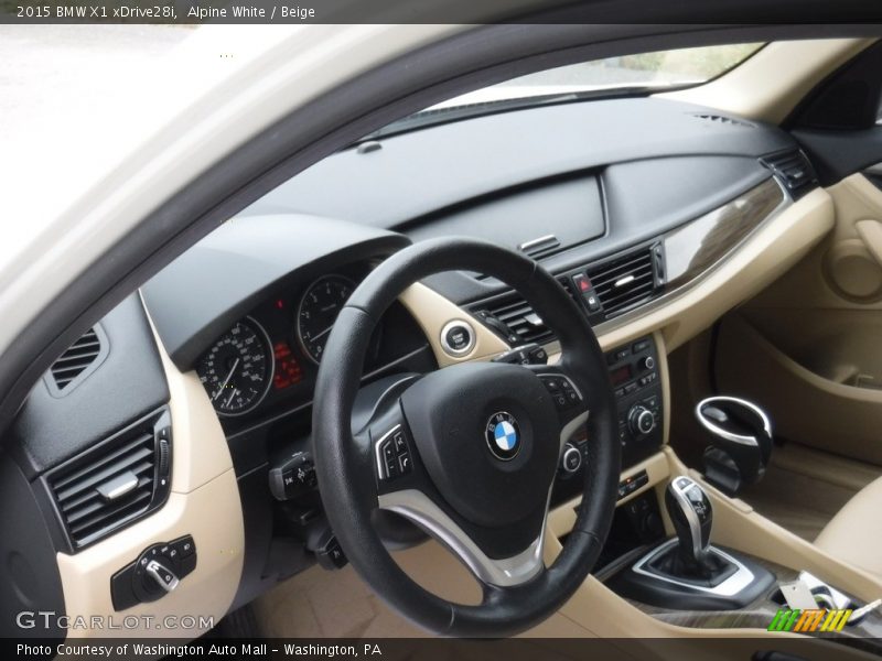 Alpine White / Beige 2015 BMW X1 xDrive28i