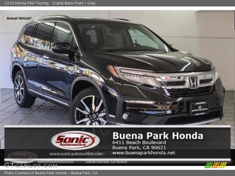 Crystal Black Pearl / Gray 2019 Honda Pilot Touring