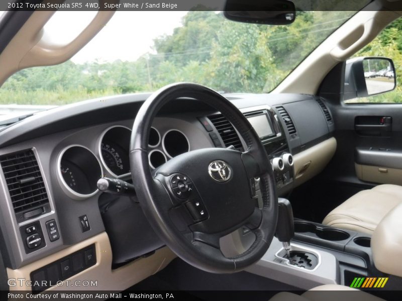 Super White / Sand Beige 2012 Toyota Sequoia SR5 4WD