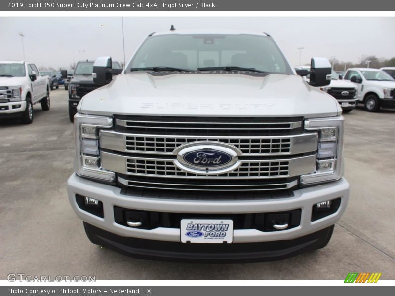 Ingot Silver / Black 2019 Ford F350 Super Duty Platinum Crew Cab 4x4