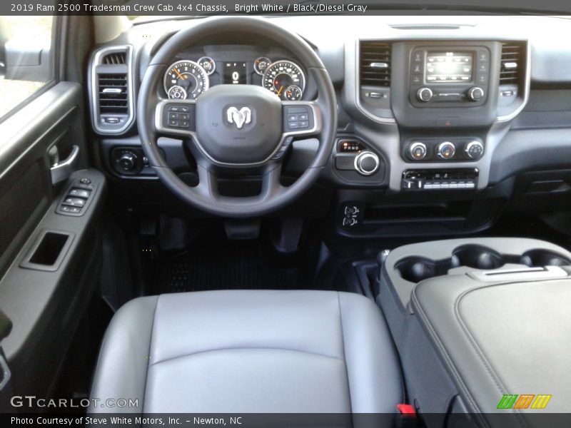 Bright White / Black/Diesel Gray 2019 Ram 2500 Tradesman Crew Cab 4x4 Chassis