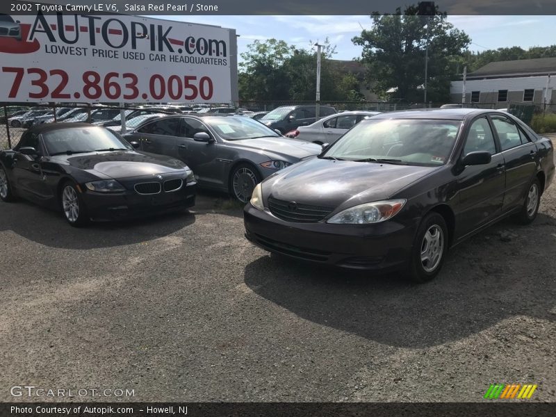 Salsa Red Pearl / Stone 2002 Toyota Camry LE V6