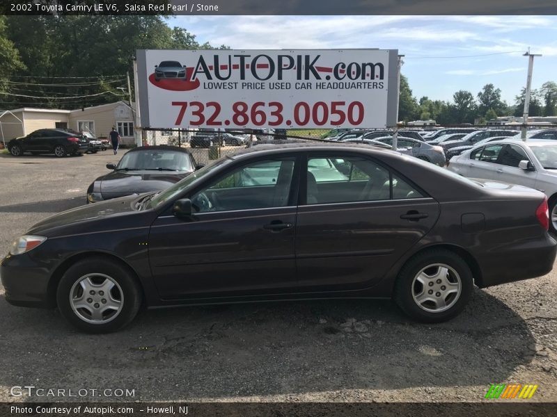 Salsa Red Pearl / Stone 2002 Toyota Camry LE V6