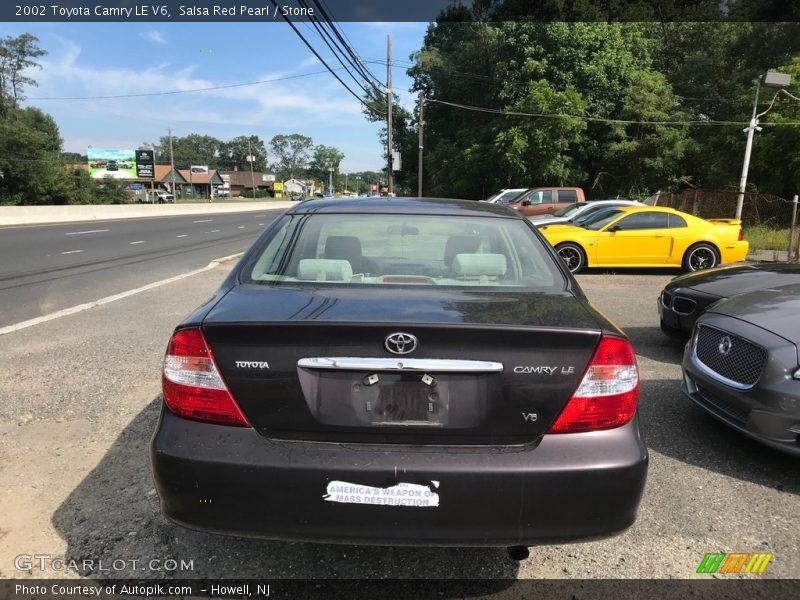 Salsa Red Pearl / Stone 2002 Toyota Camry LE V6