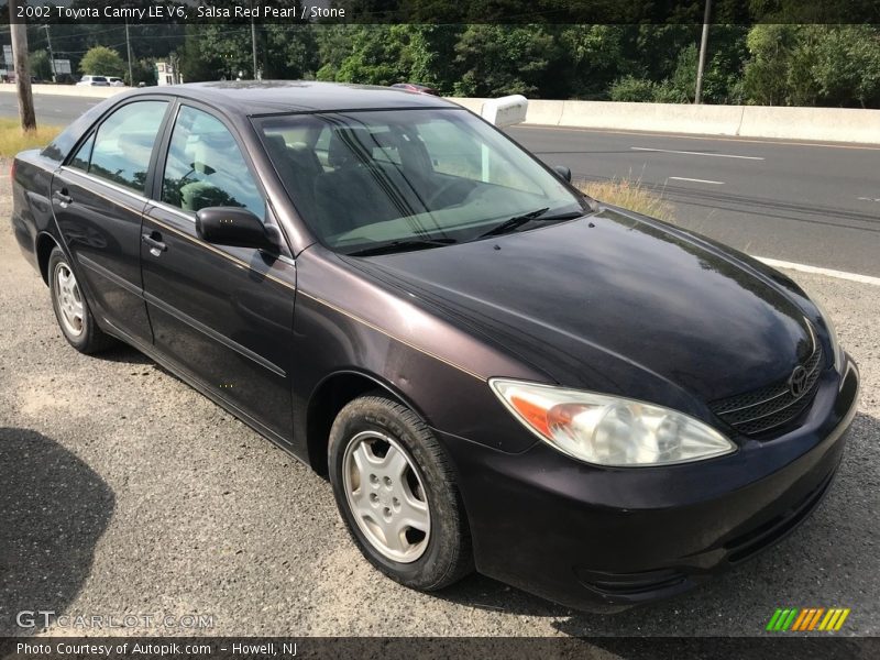 Salsa Red Pearl / Stone 2002 Toyota Camry LE V6