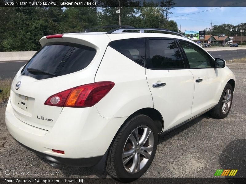 Glacier Pearl / Beige 2009 Nissan Murano LE AWD
