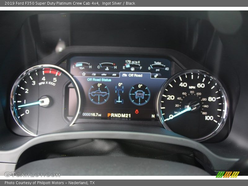 Ingot Silver / Black 2019 Ford F350 Super Duty Platinum Crew Cab 4x4