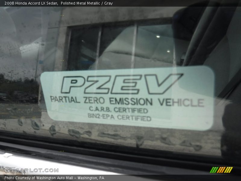 Polished Metal Metallic / Gray 2008 Honda Accord LX Sedan