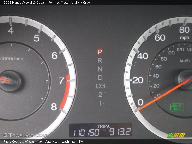 Polished Metal Metallic / Gray 2008 Honda Accord LX Sedan