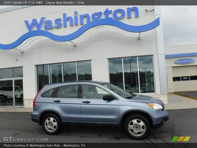 Glacier Blue Metallic / Gray 2007 Honda CR-V LX 4WD