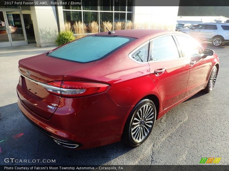 Ruby Red / Ebony 2017 Ford Fusion SE AWD
