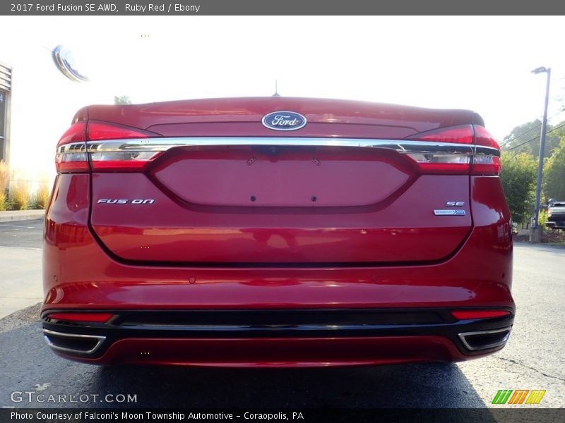 Ruby Red / Ebony 2017 Ford Fusion SE AWD