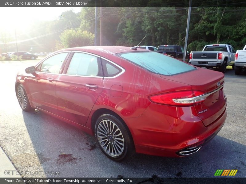 Ruby Red / Ebony 2017 Ford Fusion SE AWD