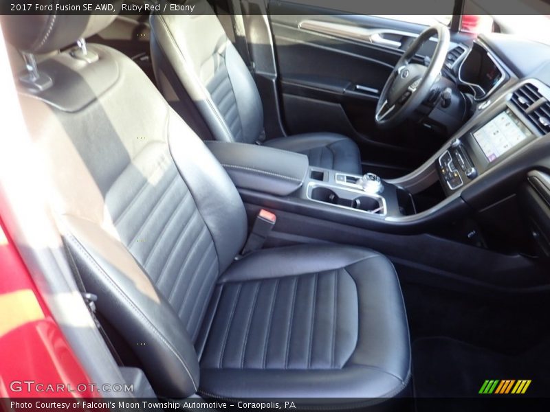 Ruby Red / Ebony 2017 Ford Fusion SE AWD