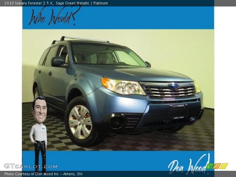 Sage Green Metallic / Platinum 2010 Subaru Forester 2.5 X