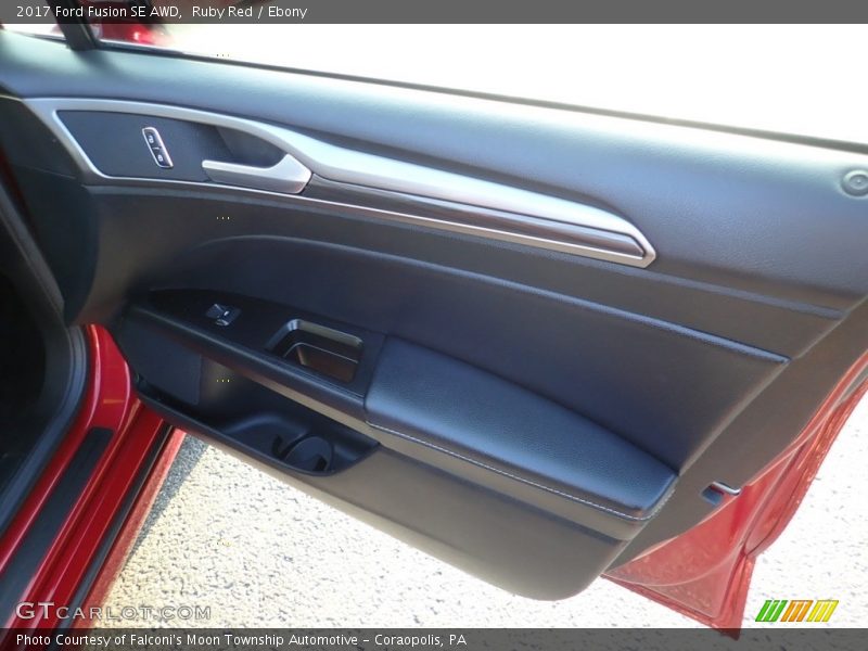 Ruby Red / Ebony 2017 Ford Fusion SE AWD