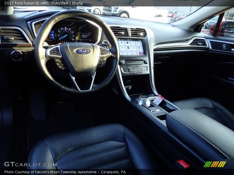 Ruby Red / Ebony 2017 Ford Fusion SE AWD