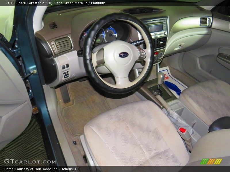 Sage Green Metallic / Platinum 2010 Subaru Forester 2.5 X