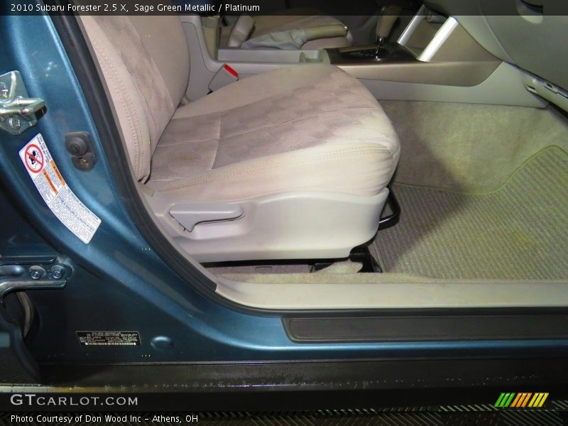 Sage Green Metallic / Platinum 2010 Subaru Forester 2.5 X