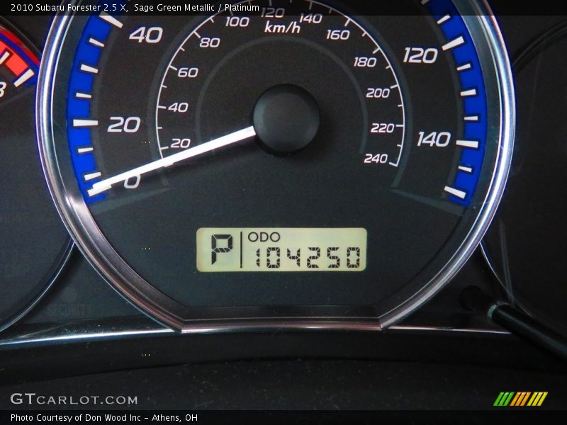 Sage Green Metallic / Platinum 2010 Subaru Forester 2.5 X