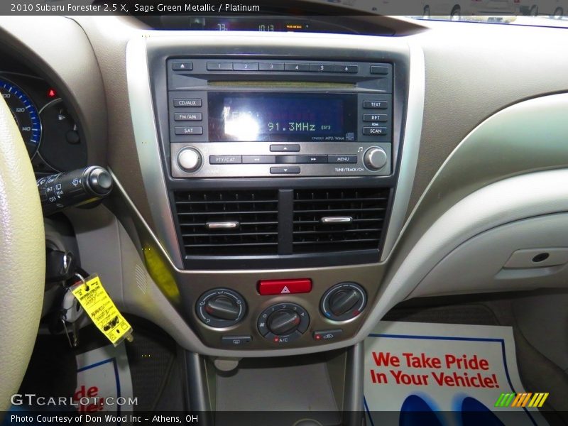 Sage Green Metallic / Platinum 2010 Subaru Forester 2.5 X