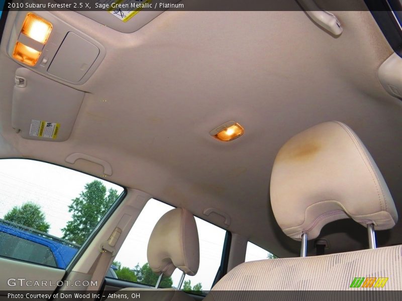 Sage Green Metallic / Platinum 2010 Subaru Forester 2.5 X