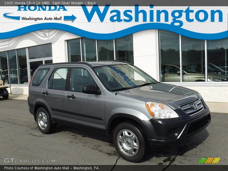 Satin Silver Metallic / Black 2005 Honda CR-V LX 4WD