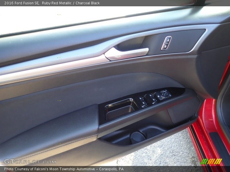 Ruby Red Metallic / Charcoal Black 2016 Ford Fusion SE