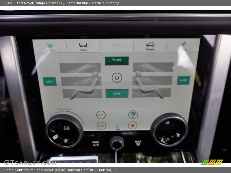 Controls of 2020 Range Rover HSE