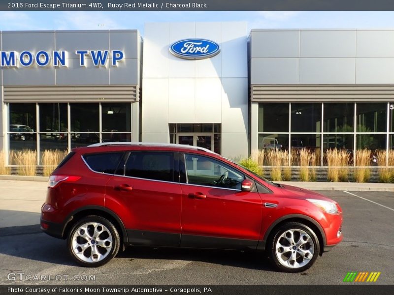 Ruby Red Metallic / Charcoal Black 2016 Ford Escape Titanium 4WD