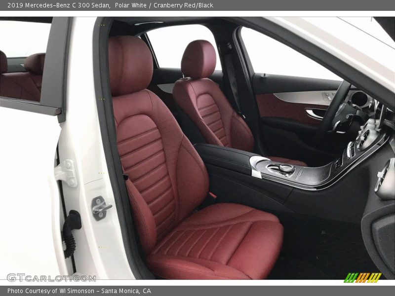 Polar White / Cranberry Red/Black 2019 Mercedes-Benz C 300 Sedan