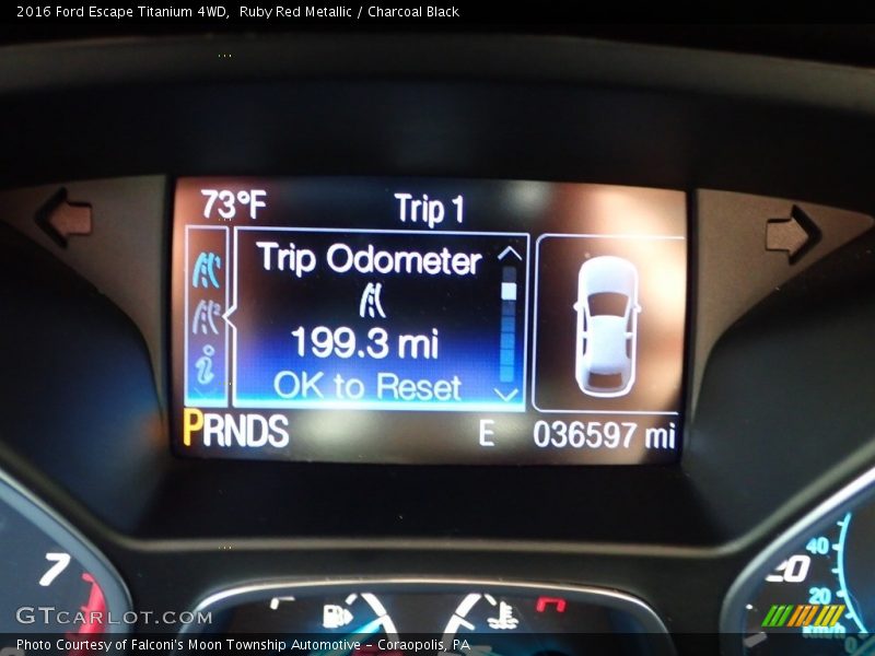 Ruby Red Metallic / Charcoal Black 2016 Ford Escape Titanium 4WD