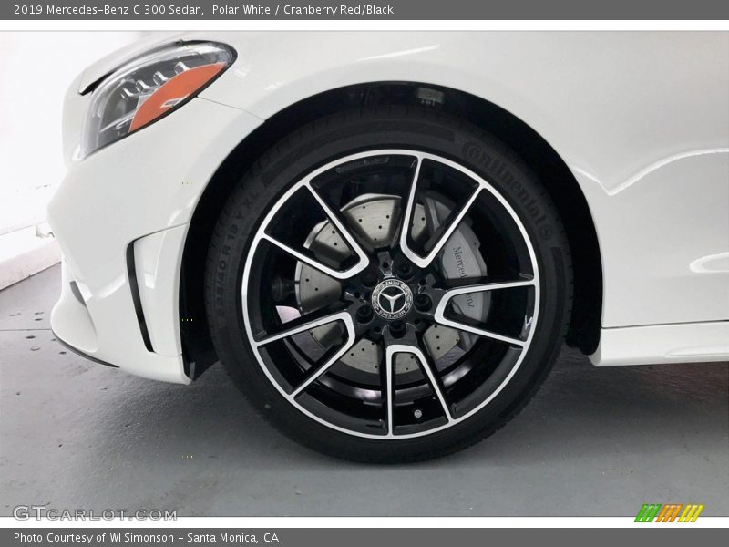 Polar White / Cranberry Red/Black 2019 Mercedes-Benz C 300 Sedan