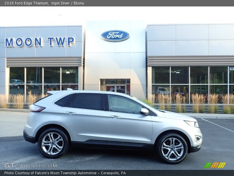 Ingot Silver / Ebony 2016 Ford Edge Titanium