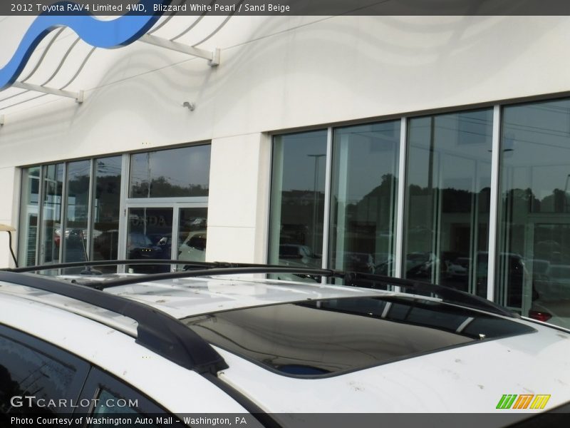 Blizzard White Pearl / Sand Beige 2012 Toyota RAV4 Limited 4WD