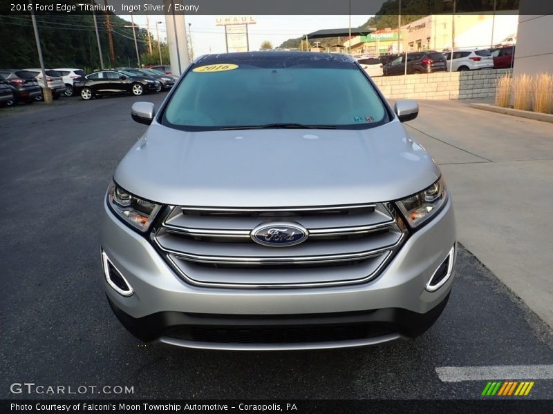 Ingot Silver / Ebony 2016 Ford Edge Titanium