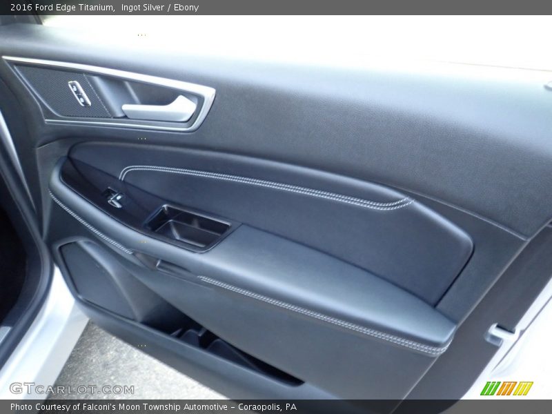 Ingot Silver / Ebony 2016 Ford Edge Titanium