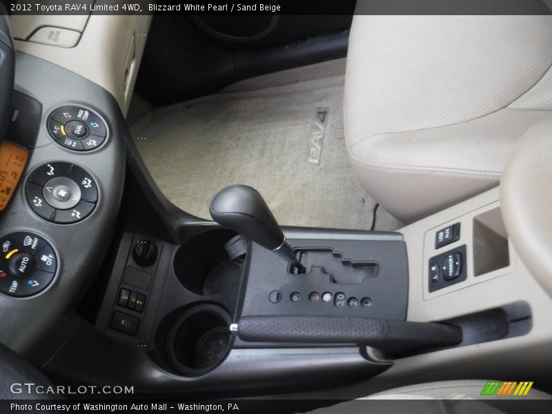 Blizzard White Pearl / Sand Beige 2012 Toyota RAV4 Limited 4WD